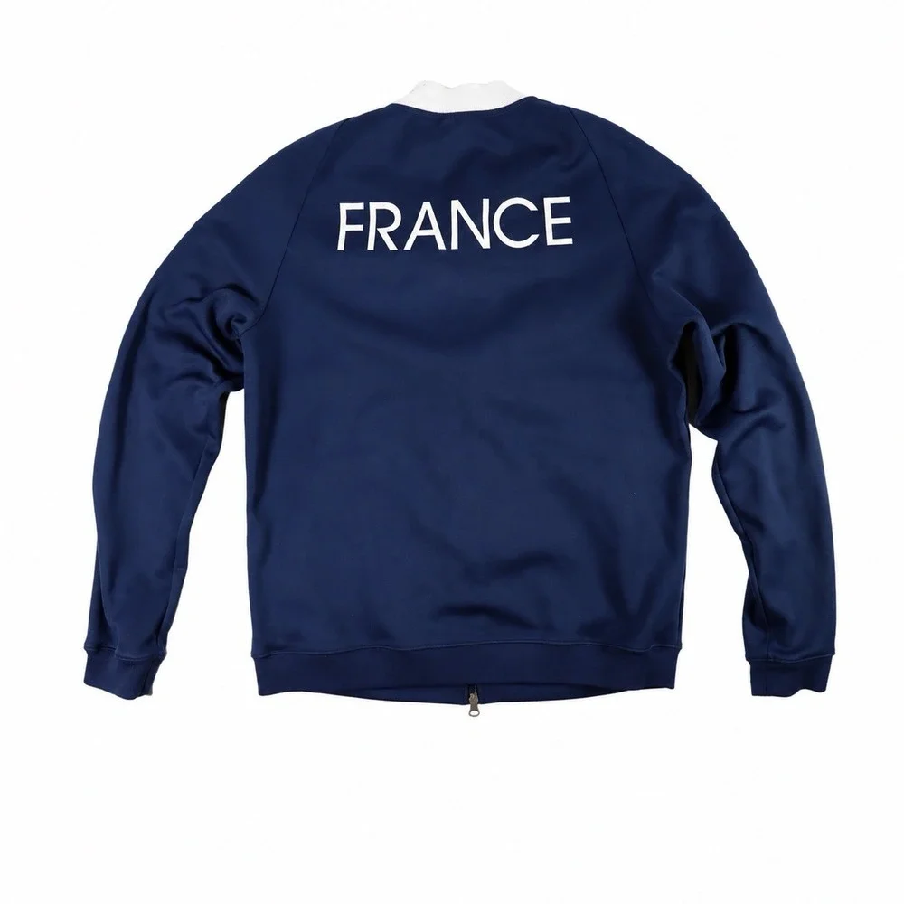 Nike France N98 Authentic Track Jacket Men's Large FFF Soccer Navy Blue